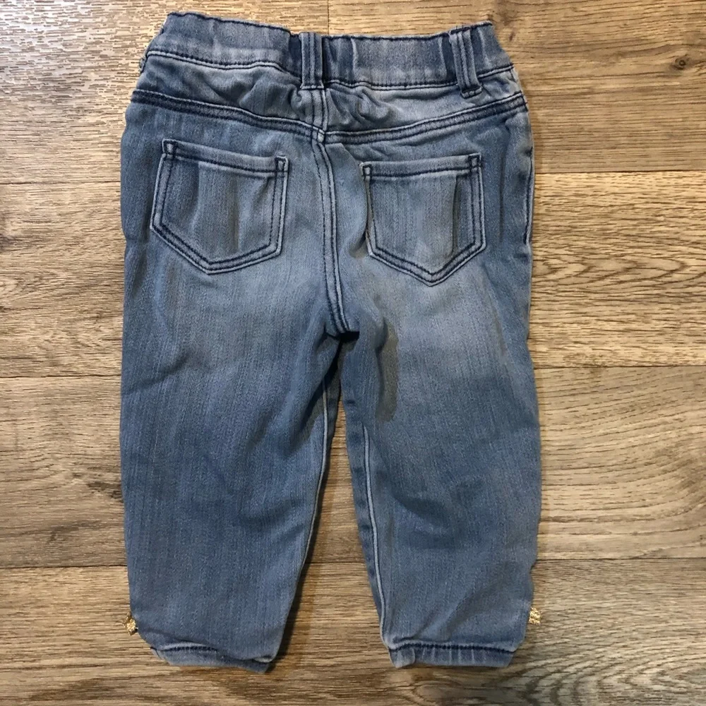 OshKosh Gold Bow Jeans Girls 18mo